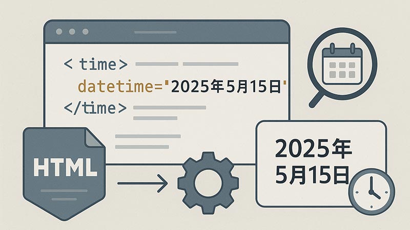 【HTML】timeタグの使い方