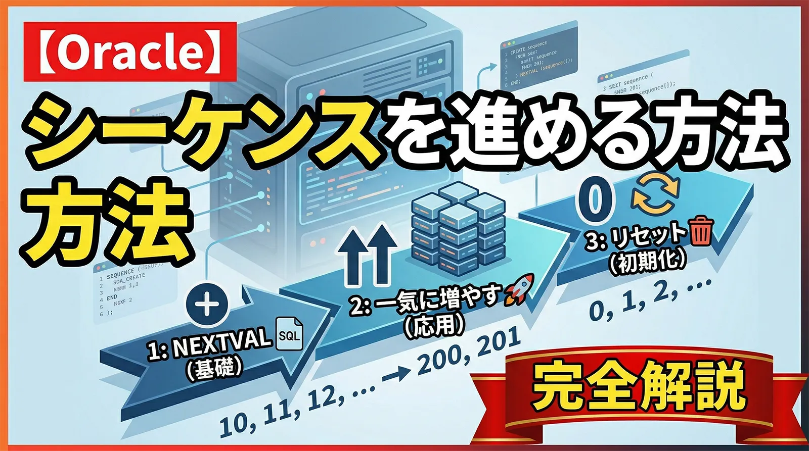 【Oracle】シーケンスを進める方法｜NEXTVAL・一気に増やす・リセットまで完全解説