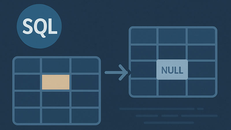 【SQL】UPDATE文を使ってNULL値に更新する方法
