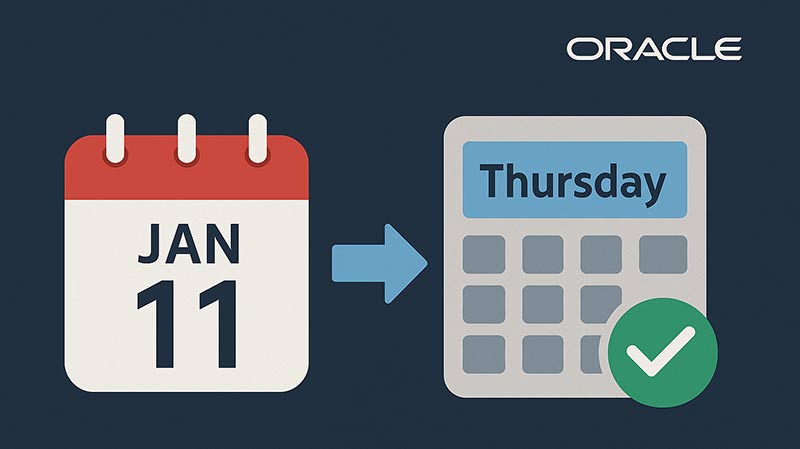 【Oracle】日付から曜日を取得する方法