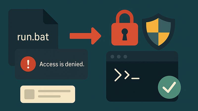 【bat】バッチファイルの「アクセスが拒否されました」エラーの解決方法