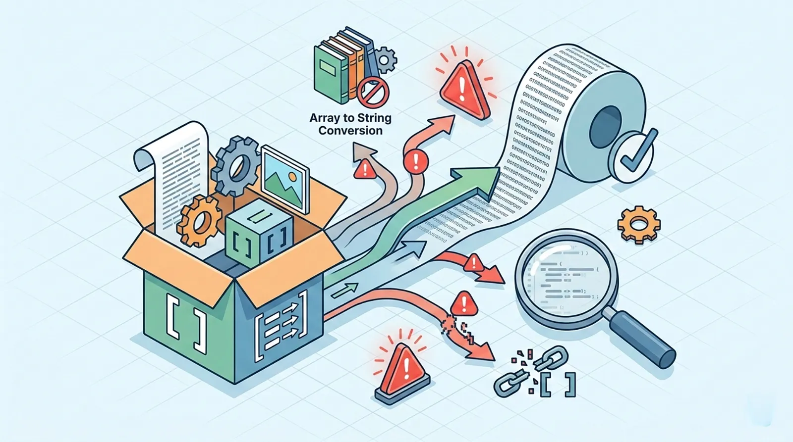 【PHP】Array to string conversionエラーの原因と対処法（全パターン解説）