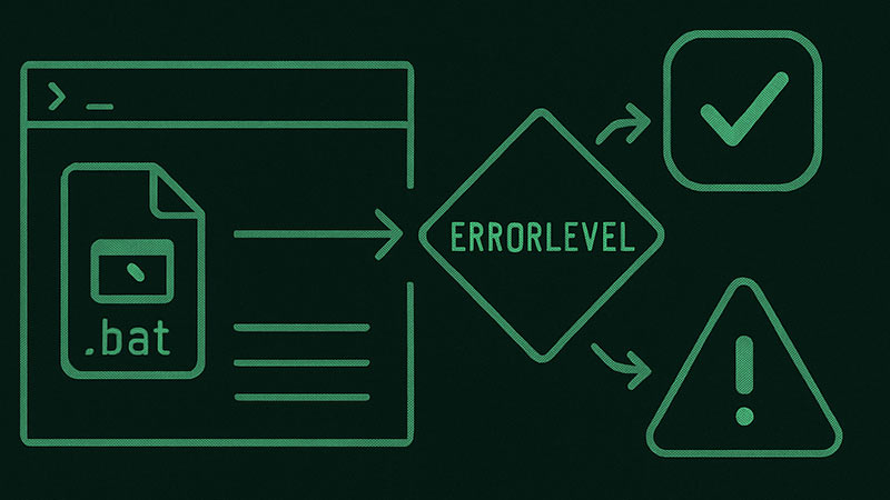 【bat】バッチファイルでERRORLEVEL を使ってエラーハンドリングを行う方法