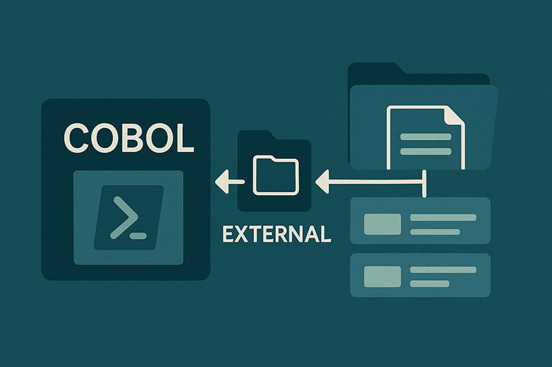 【COBOL】EXTERNAL句で外部ファイルのデータ項目を定義する方法