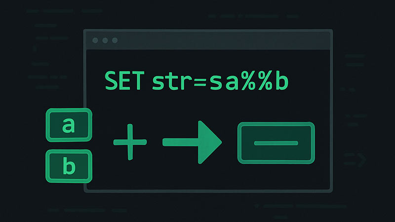 【bat】バッチファイルで文字列を結合する方法