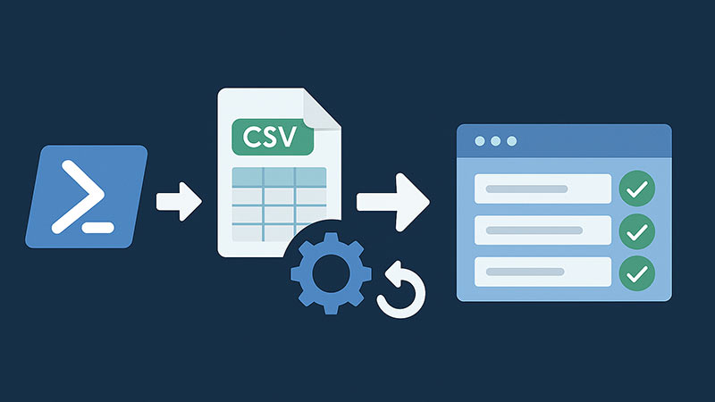 【PowerShell】CSVファイルを読み込んで一括処理する方法