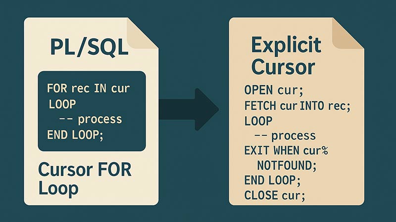 【PL/SQL】カーソルFORループと明示的カーソルの使い分け｜パフォーマンスと可読性の観点から