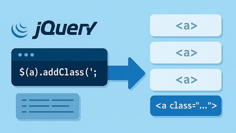 【jQuery】ページ内の全てのリンクに共通クラスを自動付与する方法