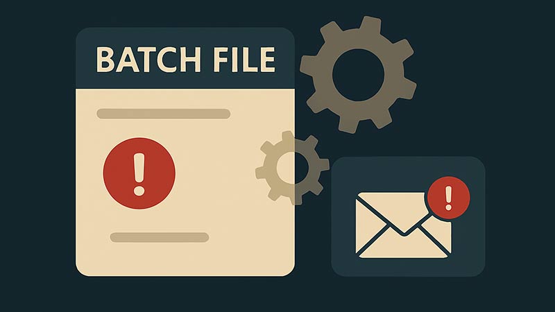 【bat】エラー発生時だけ通知メールを送信する仕組みの作り方（SMTP連携・ログ監視）