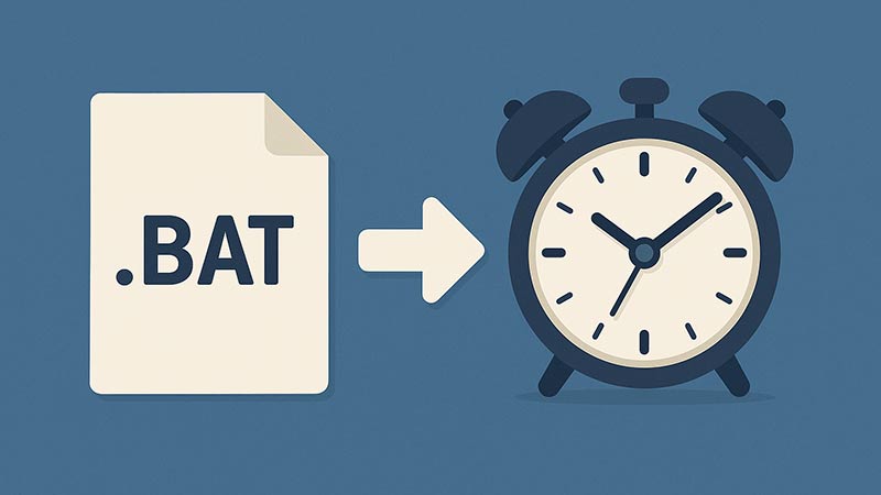 【bat】バッチファイルで実行中のバッチファイルを一定時間後に自動終了させる方法
