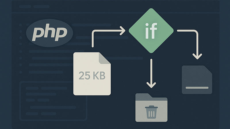 【PHP】ファイルサイズを取得して条件によって処理を分ける方法