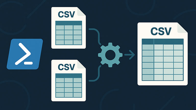 【PowerShell】複数のCSVファイルを結合して1つにまとめる方法