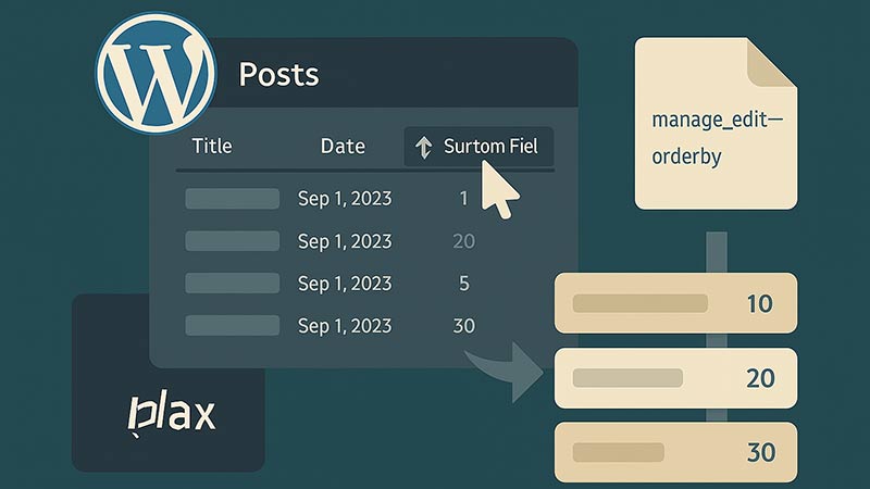 【WordPress】管理画面でカスタムフィールドをソート可能にする方法