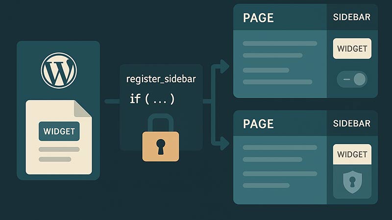 【WordPress】サイドバーウィジェットをページごとに出し分ける方法｜条件分岐とregister_sidebar活用