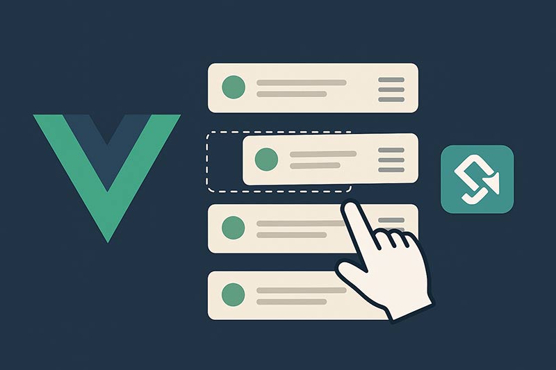 【Vue.js】リストをドラッグ＆ドロップで並び替える方法｜SortableJSとの連携例