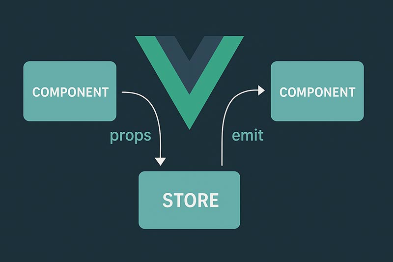 【Vue.js】コンポーネント間でデータをやりとりする方法｜props・emit・storeの使い分け