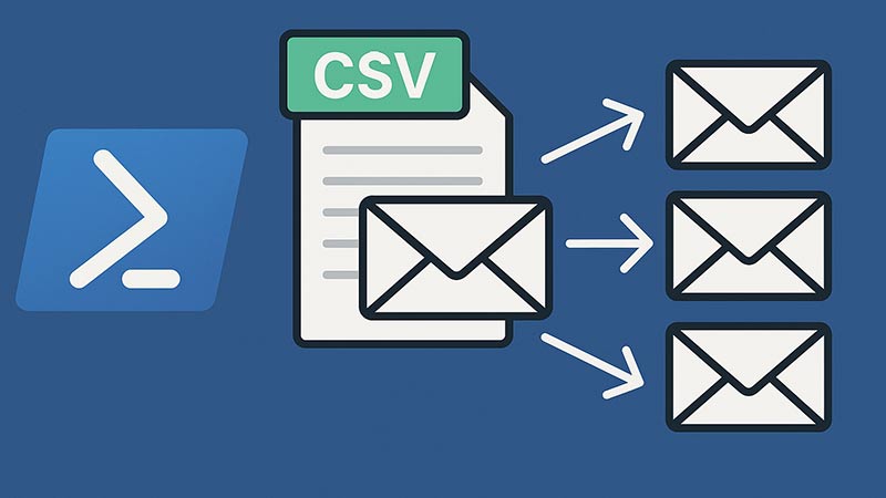 【PowerShell】CSVファイルのデータを読み込んでメールを一括送信する方法