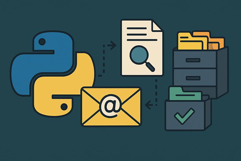 【Python】メール本文を自動で解析して分類・保存する方法｜受信トレイの自動仕分け処理