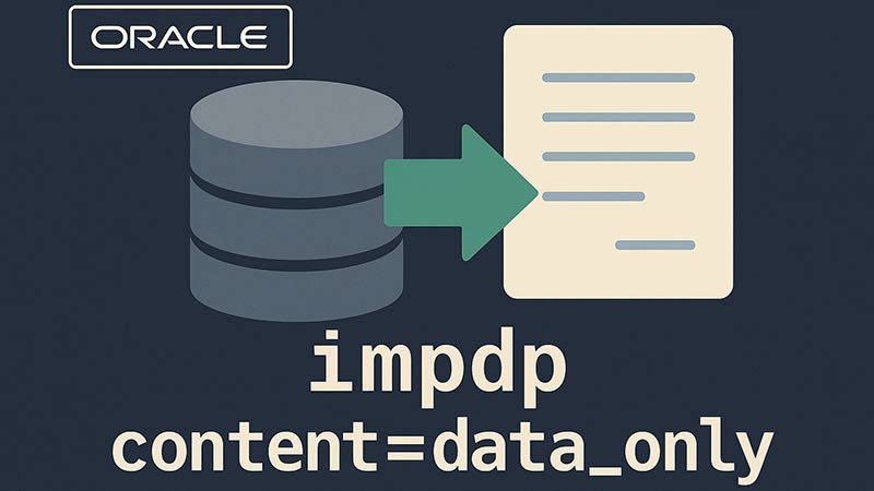 【Oracle】impdpでデータだけをインポートする方法｜content=data_onlyの使い方