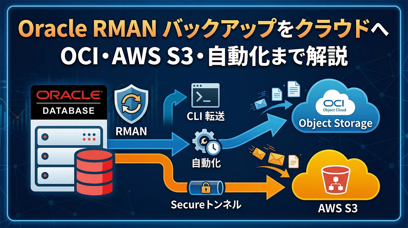 【Oracle】RMAN バックアップをクラウドへ転送する方法｜OCI Object Storage・AWS S3・SBT・CLI 転送・自動化まで解説