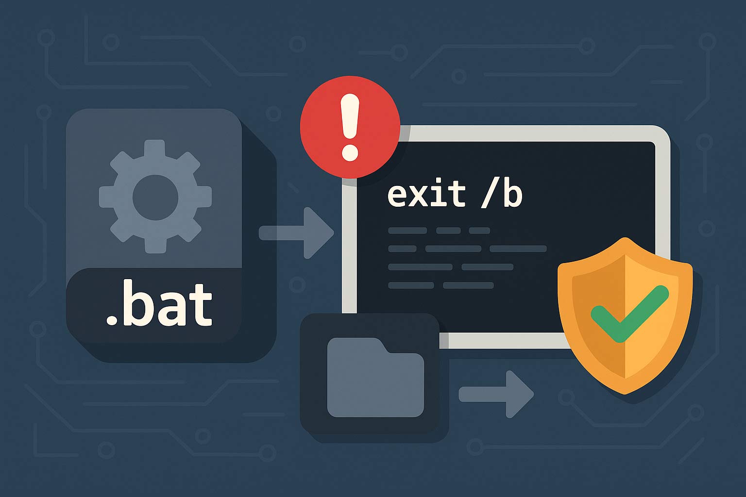 【bat】exit /b の使い方を誤って予期せぬ終了になるときの修正方法