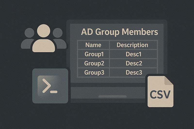 【PowerShell】Active Directoryのグループメンバーを一括で出力・CSV保存