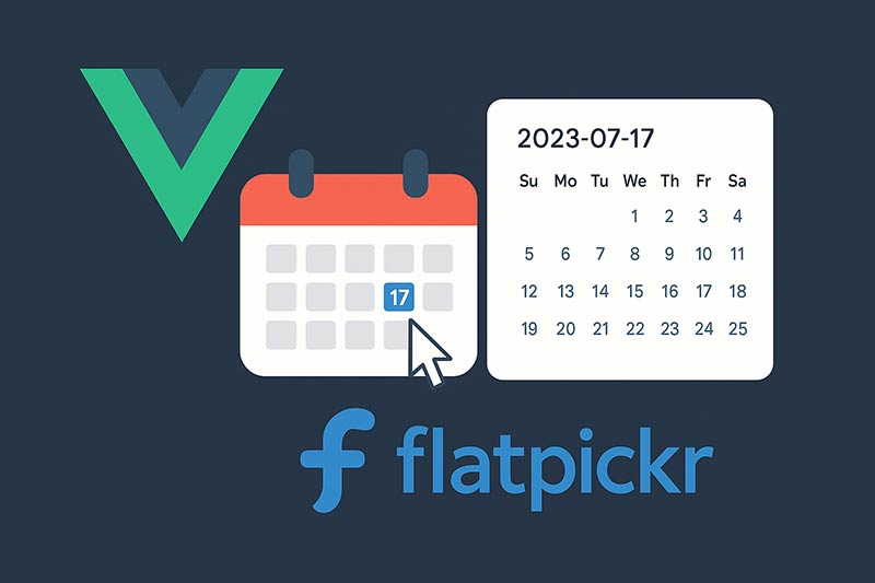 【Vue.js】日付ピッカーを導入する方法｜flatpickrと連携してカレンダー入力を実現