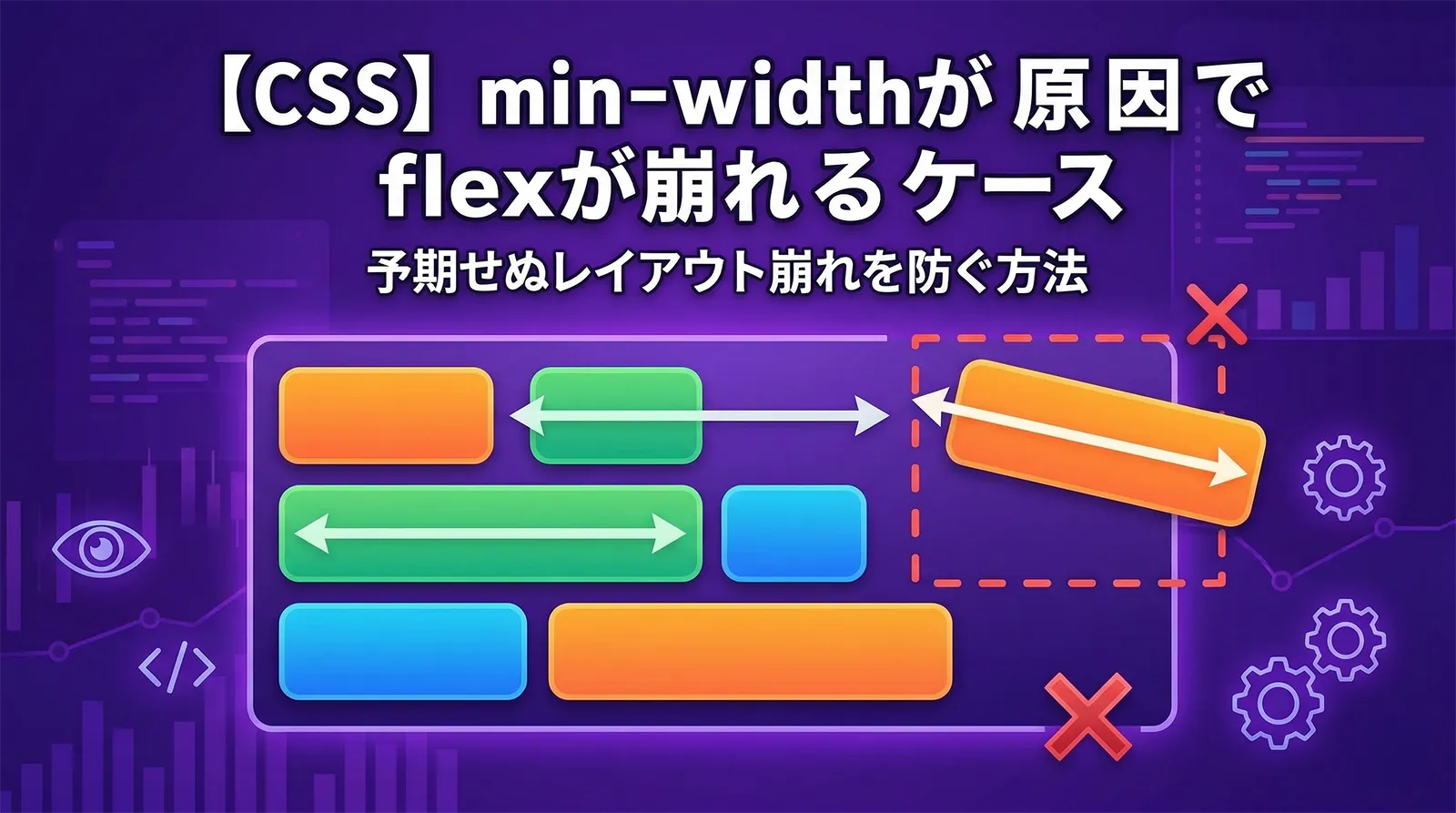 【CSS】min-widthが原因でflexが崩れるケース