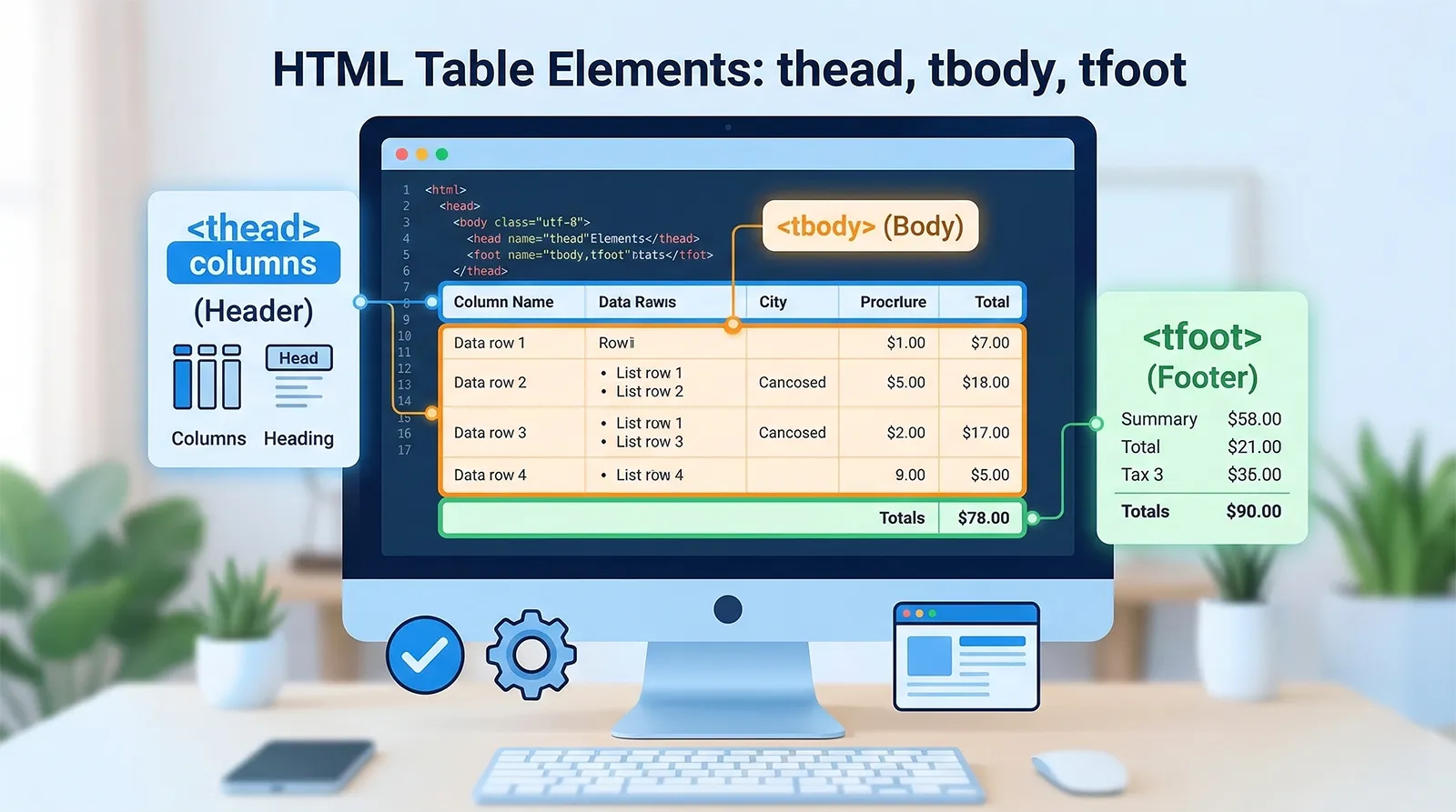 thead・tbody・tfootの正しい使い分け