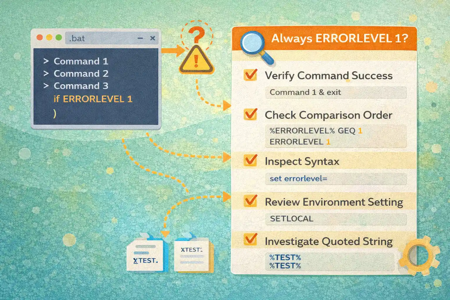 【bat】バッチファイルでERRORLEVELが常に1になるときのチェックリスト