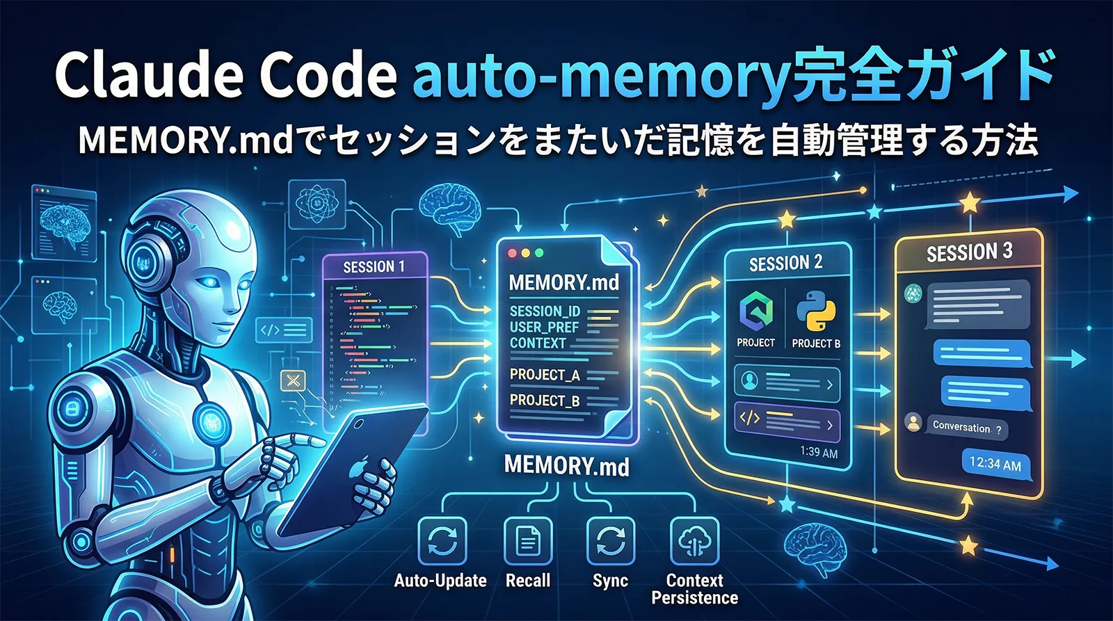 Claude Code auto-memory完全ガイド｜MEMORY.mdでセッションをまたいだ記憶を自動管理する方法