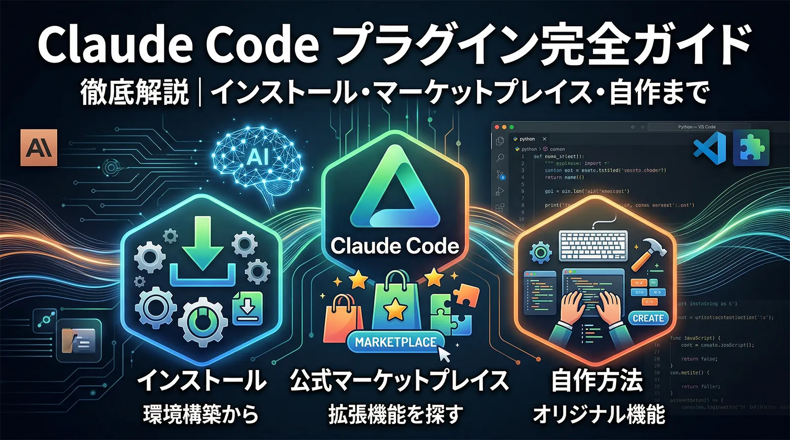 Claude Code プラグイン完全ガイド｜インストール・公式マーケットプレイス・自作方法まで徹底解説