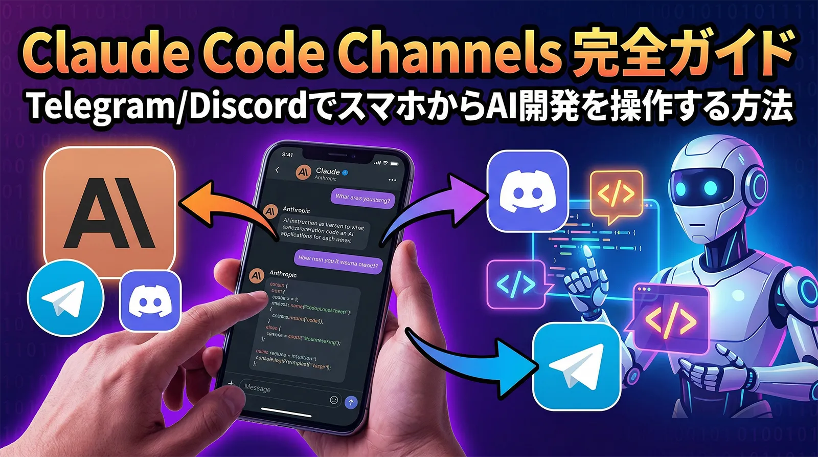 Claude Code Channels完全ガイド｜Telegram/DiscordでスマホからAI開発を操作する方法