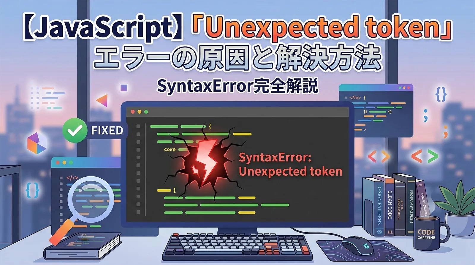 【JavaScript】「Unexpected token」エラーの原因と解決方法｜SyntaxError完全解説