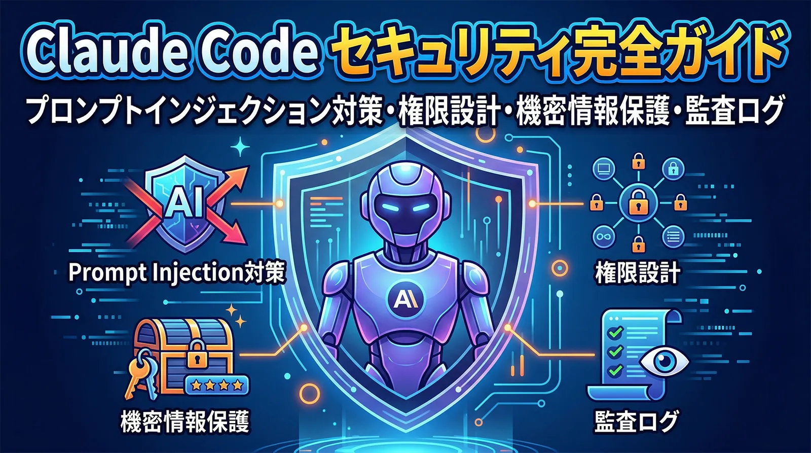 Claude Code セキュリティ完全ガイド｜プロンプトインジェクション対策・権限設計・機密情報保護・監査ログ