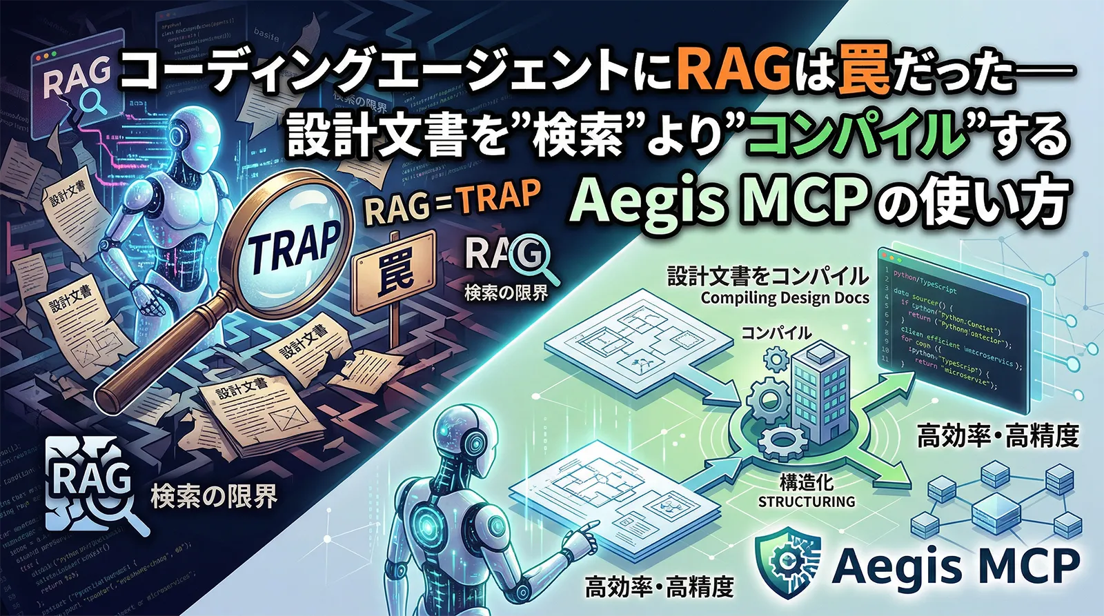コーディングエージェントにRAGは罠だった──設計文書を”検索”より”コンパイル”する Aegis MCP の使い方