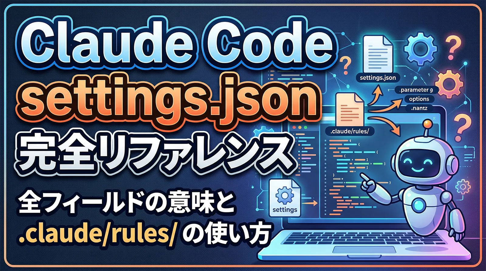 Claude Code settings.json完全リファレンス｜全フィールドの意味と.claude/rules/の使い方
