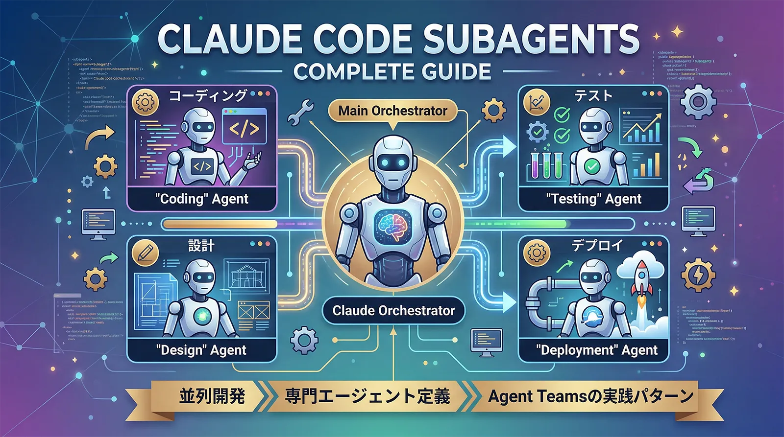 Claude Code Subagents完全ガイド｜並列開発・専門エージェント定義・Agent Teamsの実践パターン