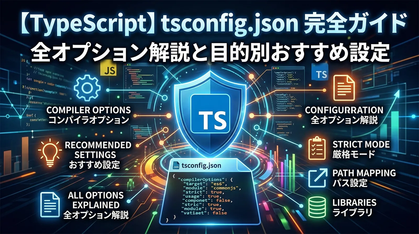 【TypeScript】tsconfig.json 完全ガイド｜全オプション解説と目的別おすすめ設定