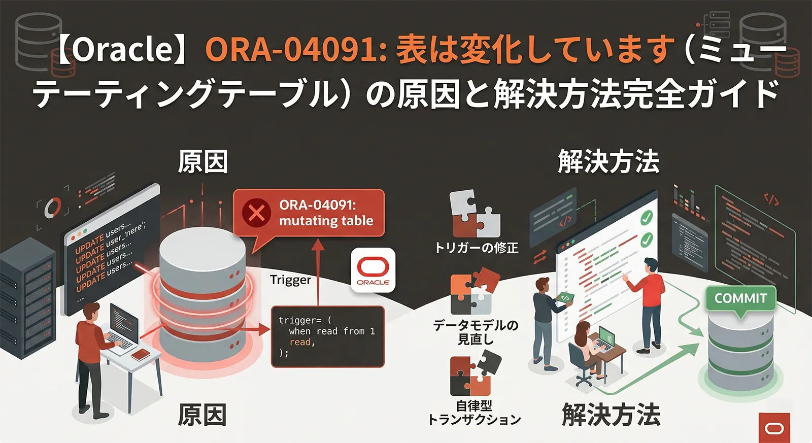 【Oracle】ORA-04091: 表は変化しています（ミューテーティングテーブル）の原因と解決方法完全ガイド