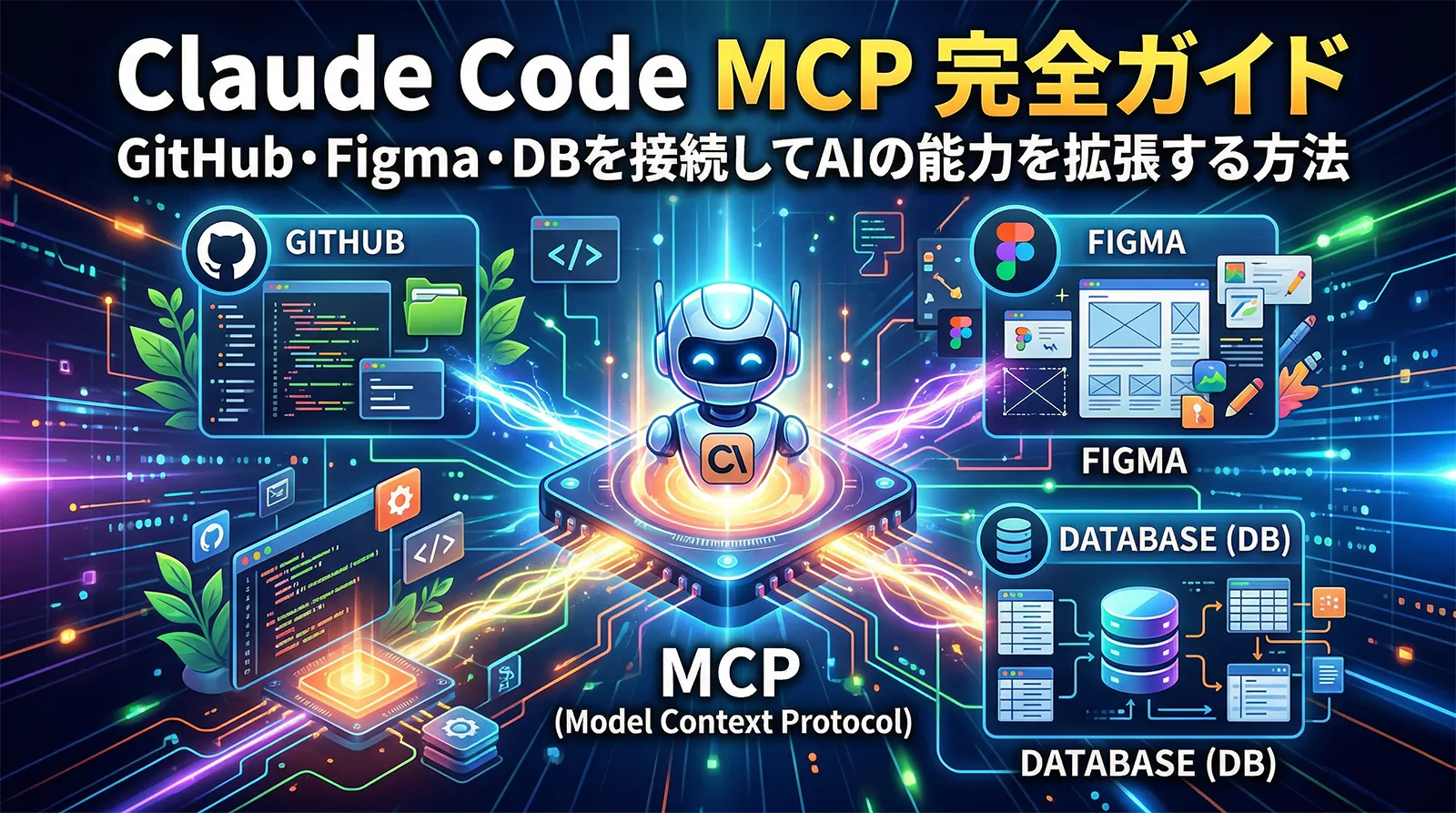 Claude Code MCP完全ガイド｜GitHub・Figma・DBを接続してAIの能力を拡張する方法