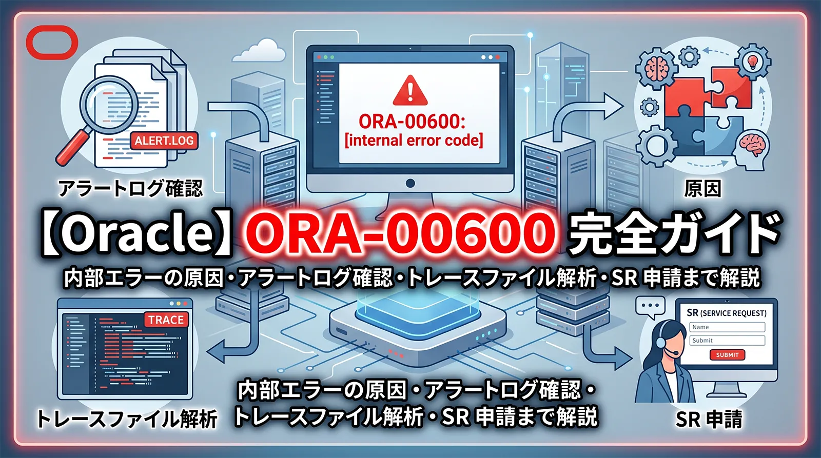 【Oracle】ORA-00600 完全ガイド｜内部エラーの原因・アラートログ確認・トレースファイル解析・SR 申請まで解説