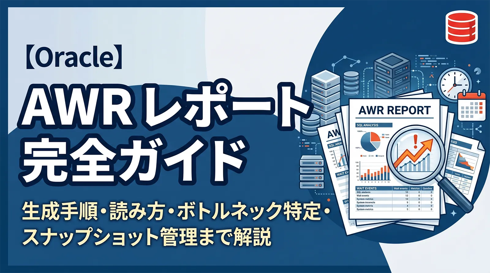 【Oracle】AWR レポート完全ガイド｜生成手順・読み方・ボトルネック特定・スナップショット管理まで解説