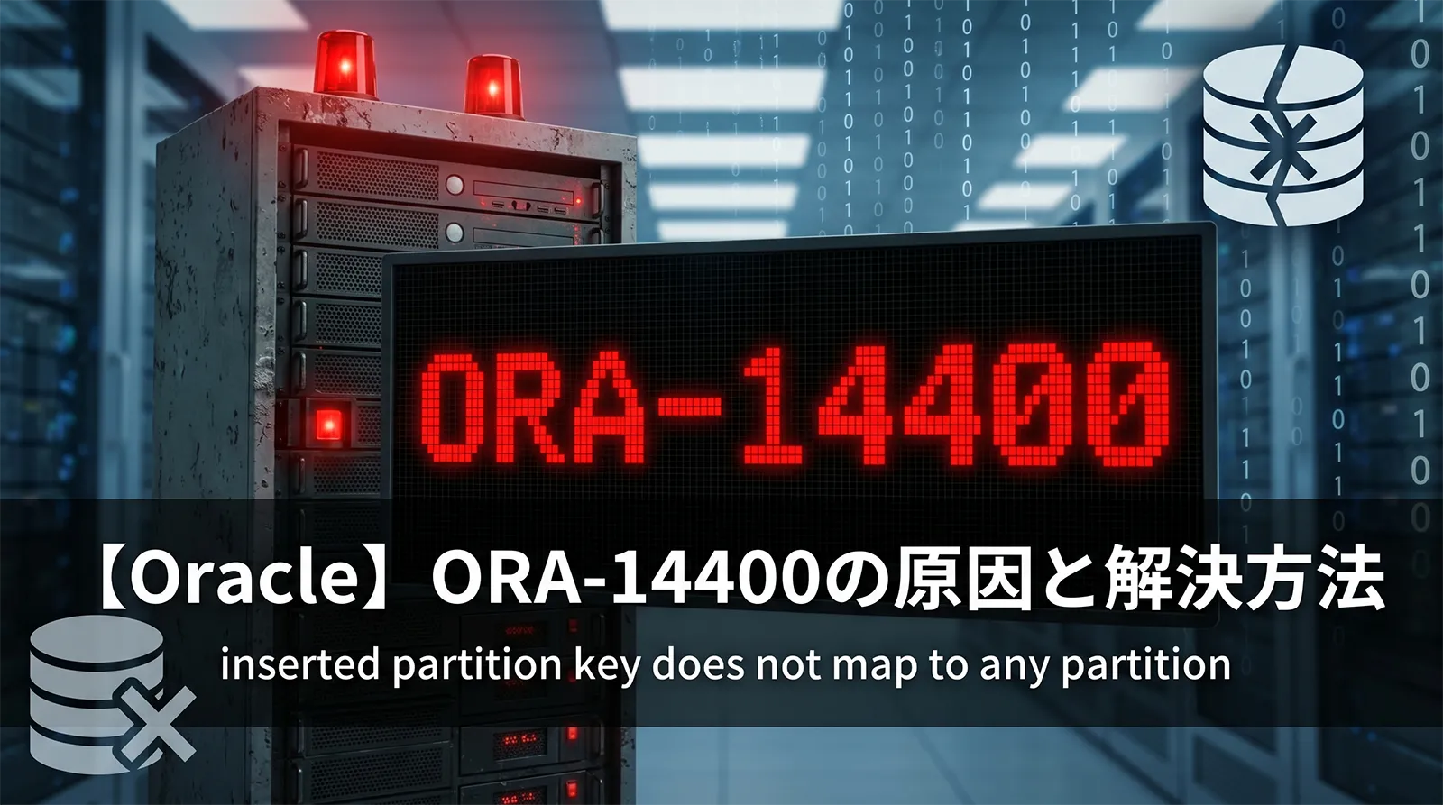 【Oracle】ORA-14400の原因と解決方法｜inserted partition key does not map to any partition