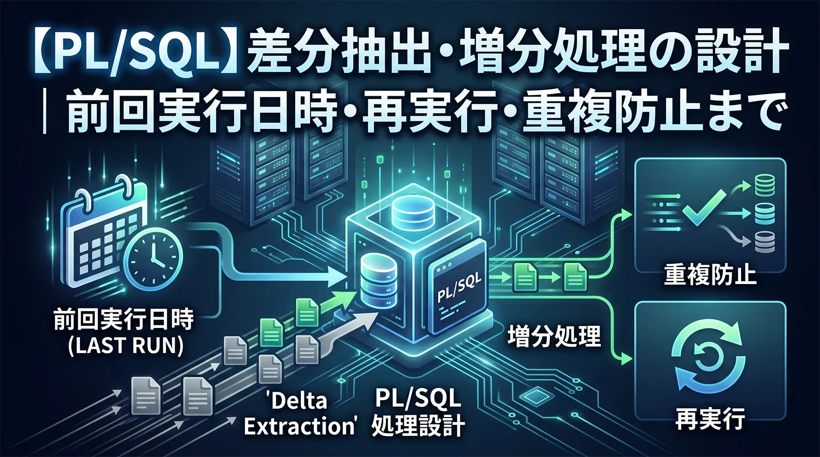 【PL/SQL】差分抽出・増分処理の設計｜前回実行日時・再実行・重複防止まで