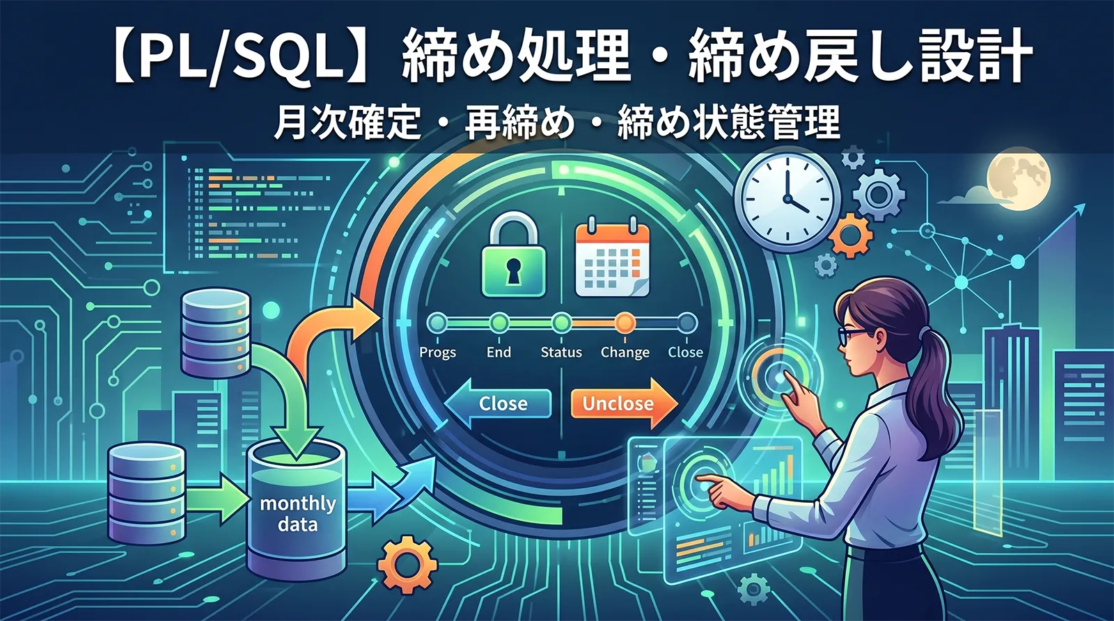 【PL/SQL】締め処理・締め戻し設計｜月次確定・再締め・締め状態管理まで