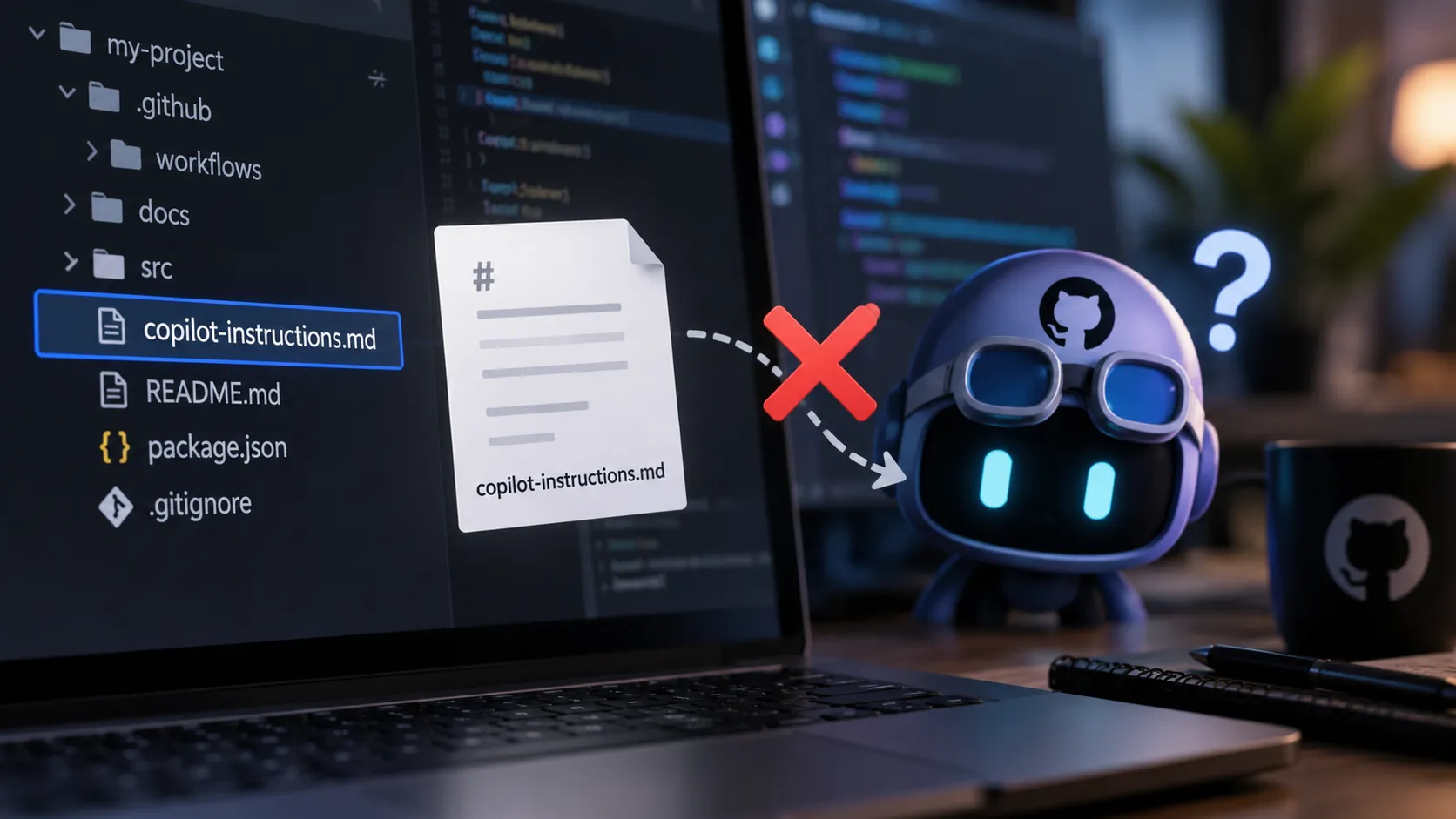 GitHub Copilotがcopilot-instructions.mdを無視する原因｜配置場所と適用範囲を確認